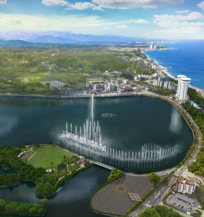 강릉 경포호 분수 조성 조감도.(강릉시 제공, 재판매 및 DB 금지)