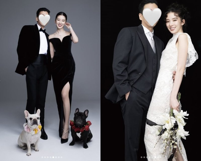 아이린, 사업가 ♥남편과 웨딩화보 공개…선남선녀 비주얼