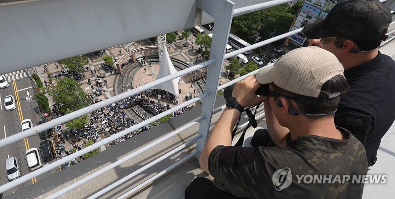 대선 후보 경호 강화 (출처=연합뉴스)