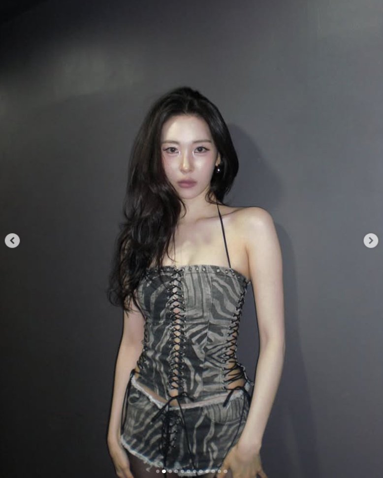 선미, 코르셋 뷔스티에 차림으로 뇌쇄적인 표정…섹시한 매력