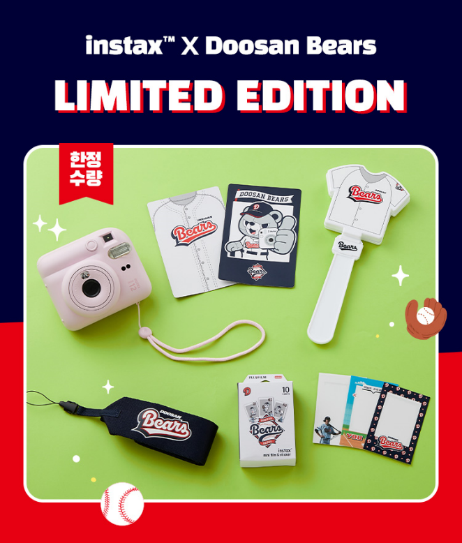 한국후지필름㈜, ‘인스탁스 미니12X두산베어스 2025 응원팩’ 한정 출시