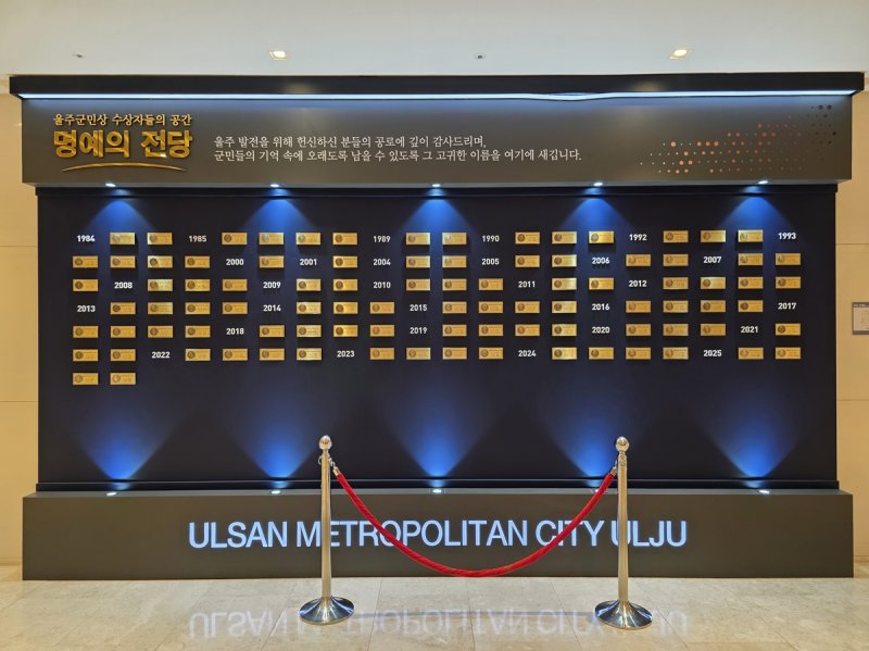 울주군민상 수상자 명예의 전당 (출처=연합뉴스)