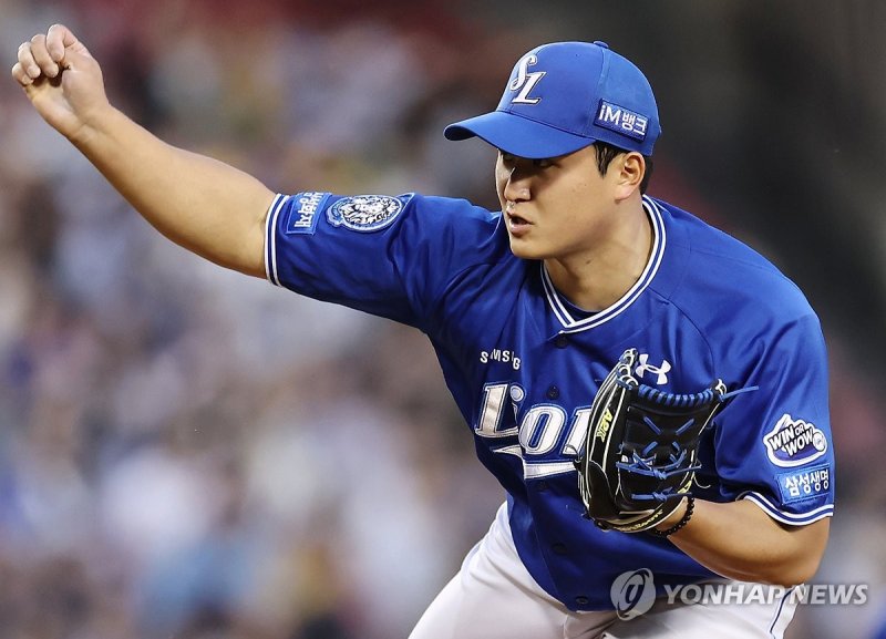 공 던지는 삼성 최원태 (출처=연합뉴스)