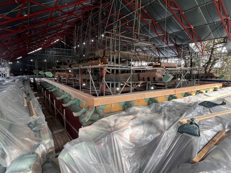 서울 문묘 및 성균관 대성전 지붕 해체 현황(국가유산청 제공)