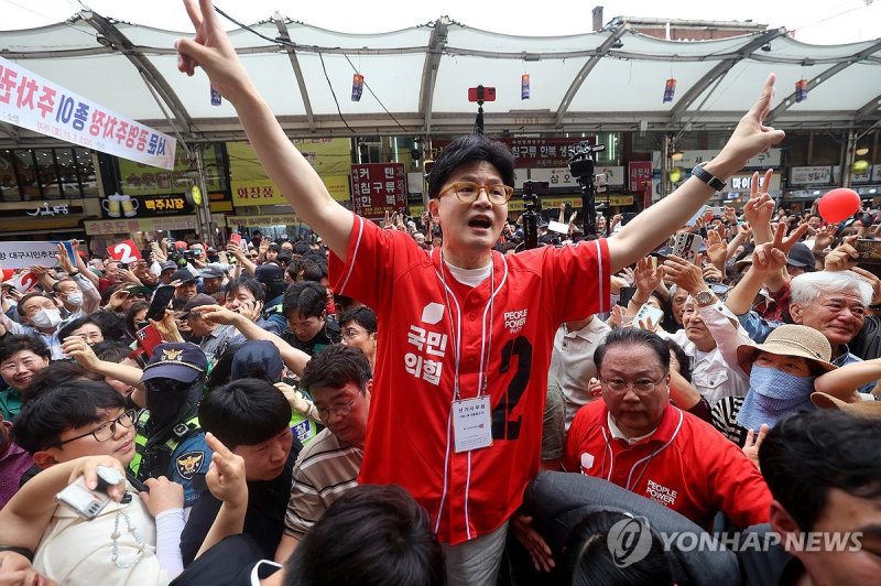 대구서 지원 유세 나선 한동훈 전 대표 (출처=연합뉴스)
