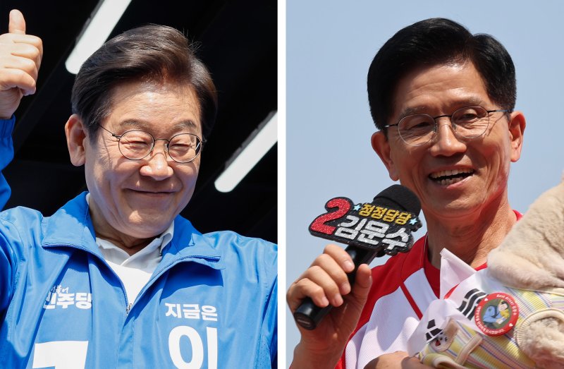 '물러설 곳 없다'..막판 프레임戰 격화..'내란극복' 李-'방탄독재' 金