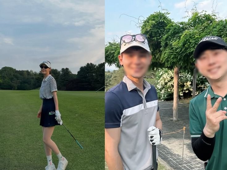 한지혜, ♥검사 남편 공개…골프장서 훈훈한 외모
