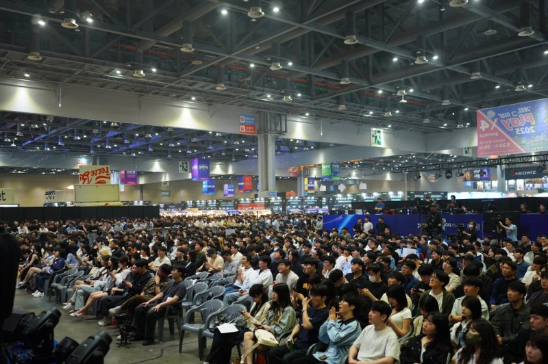 25일 경기도 고양시 킨텍스 제1전시장에서 열린 ‘ASL 시즌19’ 결승전 현장 (사진=SOOP 제공) *재판매 및 DB 금지