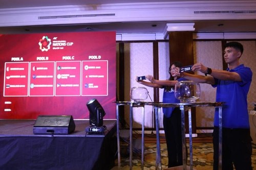 AVC 네이션스컵 조 추첨 장면 (출처=연합뉴스)