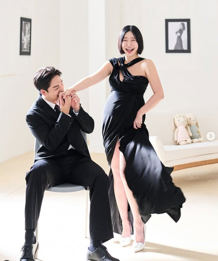 레이디제인, 브라톱 입은 28주차 임산부…과감한 만삭 D라인 공개