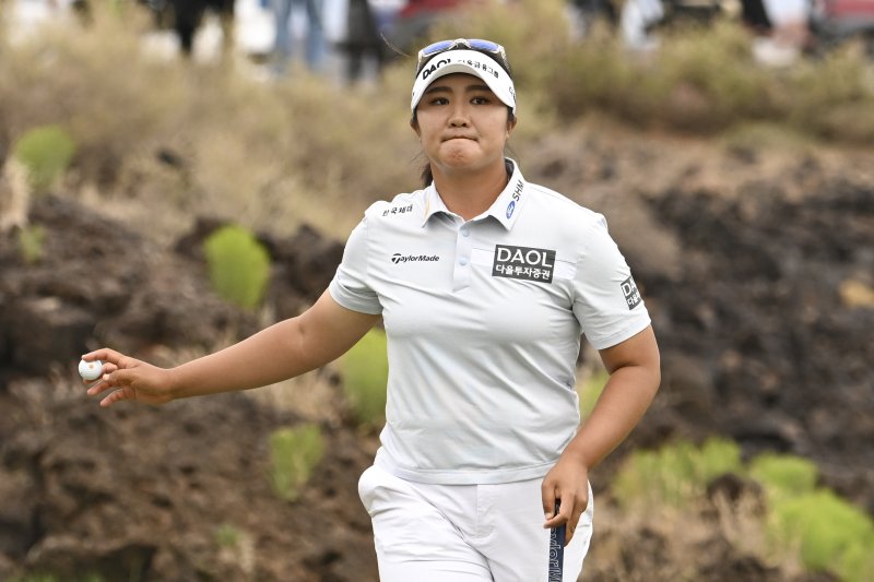 [아이빈스=AP/뉴시스] 미국바카라사이트 홈런프로골프(LPGA) 투어 블랙 데저트 챔피언십에서 우승한 유해란. 2025. 5. 4.