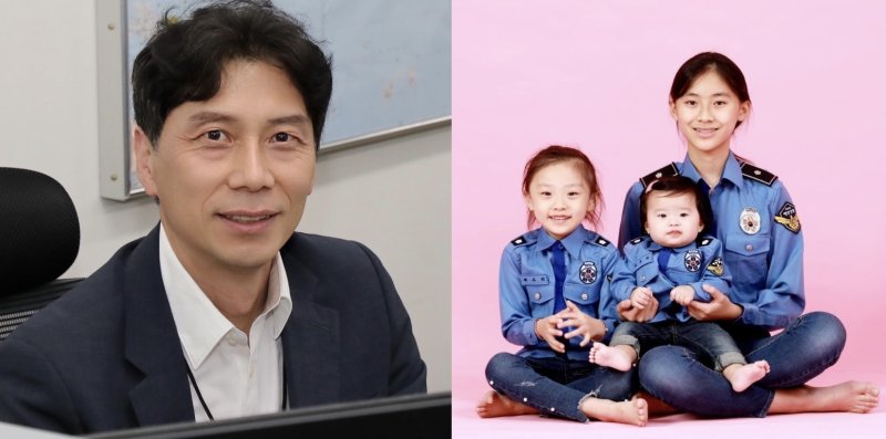 [여수=뉴시스] 여수해양경찰서 김종윤 경위와 자녀들. (사진=해외 바카라사이트 제공) 2025.05.28. photo@newsis.com *재판매 및 DB 금지