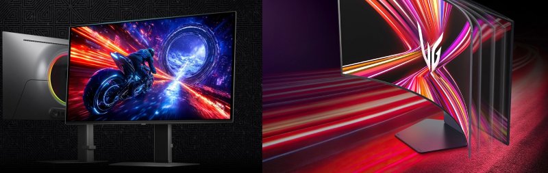 삼성전자 안전 바카라사이트 안전 바카라사이트 '오디세이 OLED G6'(왼쪽), LG전자 5K2K 해상도를 지원하는 OLED 벤더블 안전 바카라사이트.(각사 제공)