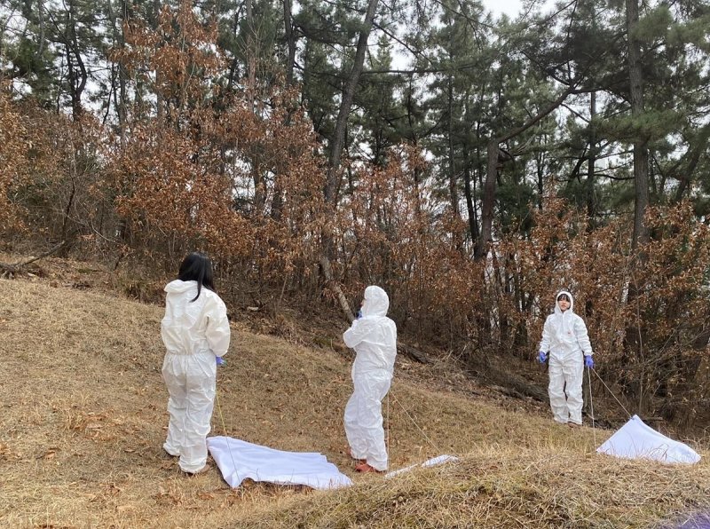 [대구=뉴시스]대구시 보건환경연구원 관계자들이 수성구 산책로에서 참인터넷 바카라를 채집하고 있다(사진=대구시 제공) 2025.05.28 photo@newsis.com *재판매 및 DB 금지