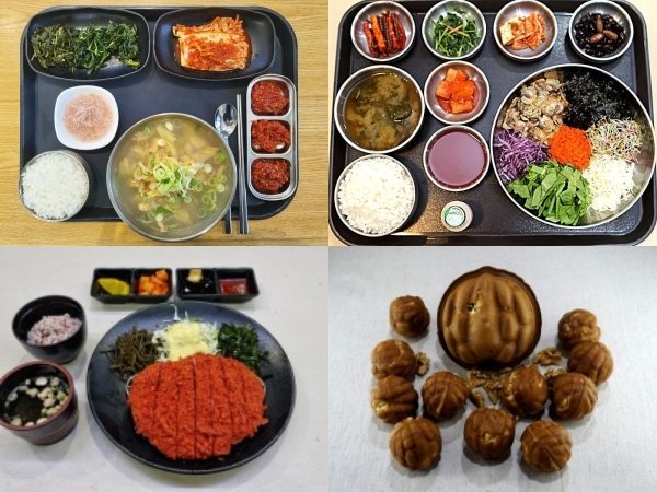 [서울=뉴시스] 왼쪽 위부터 시계방향으로 홍천(양양)2025 바카라사이트의 '황태국밥', 보성녹차(영암방향)휴게소의 '보성꼬막비빔밥', 칠곡(서울방향)휴게소의 '점보호두과자', 안성(부산)휴게소의 '꼬시래기 등심돈가스'. 2025.05.28. (사진=한국도로공사 제공) photo@newsis.com *재판매 및 DB 금지