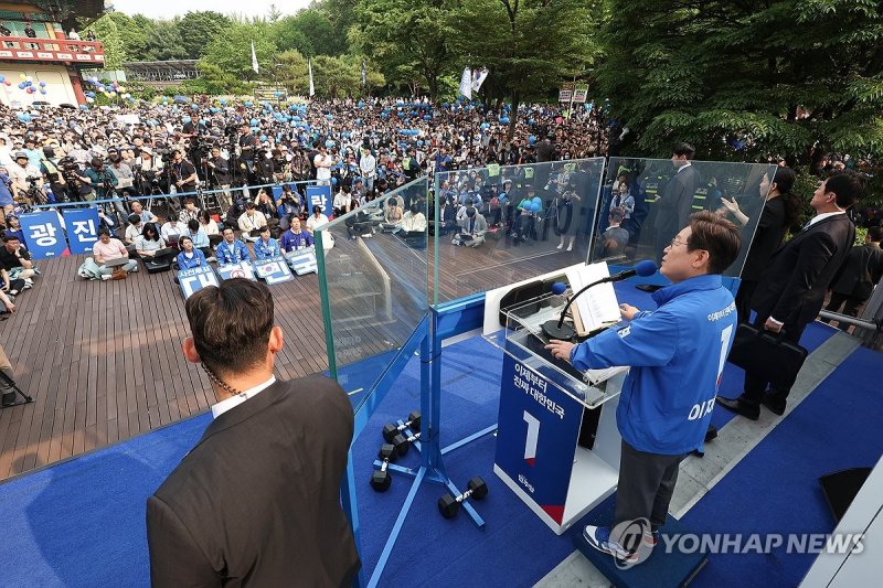 서울 동부권 집중 유세 나선 이재명 대선 후보 (출처=연합뉴스)