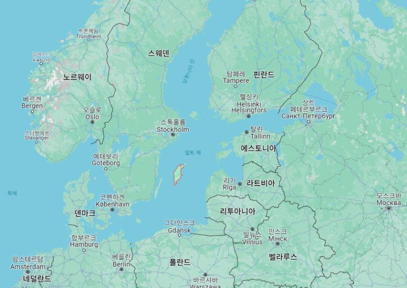[서울=뉴시스]무료 바카라사이트 일대 지도에 스웨덴 고틀란드섬이 빨간 선으로 표시돼 있다. (사진=구글지도 갈무리) 2024.05.23. photo@newsis.com *재판매 및 DB 금지