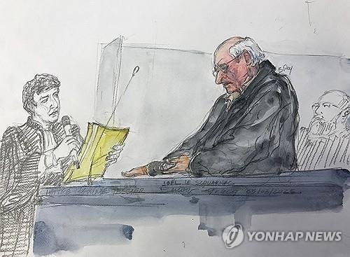 지난 3월 법정에 선 피고인 모습 스케치. (출처=연합뉴스)