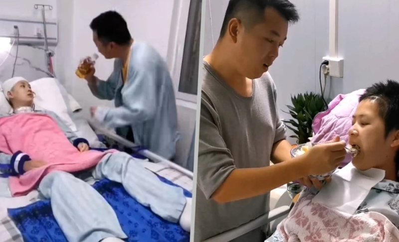 [뉴시스] 혼수바카라 토토 사이트에 빠진 아내를 위해 매일 춤과 노래를 부르며 지극정성으로 간호한 끝에 아내가 기적적으로 깨어난 사연이 전해졌다. (사진=SCMP) *재판매 및 DB 금지