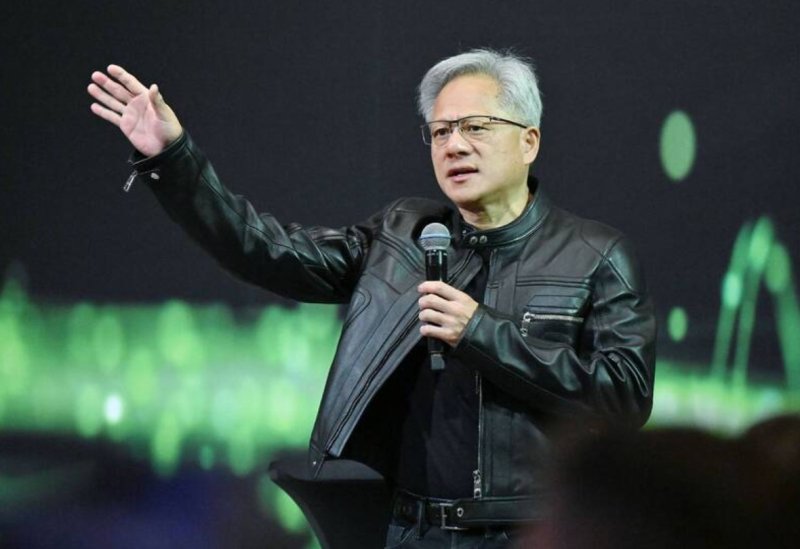 [서울=뉴시스] 젠슨황 엔비디아 최고경영자(CEO)가 21일 타이베이 만다린 오리엔탈 호텔에서 열린 ‘글로벌 미디어 Q&A’ 행사에서 발언하고 있다.(출처: 자유시보) 2025.05.21. *재판매 및 DB 금지