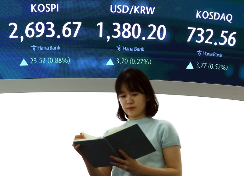 트럼프 관세리스크 완화 기대에..코스피, 9개월만 2700선 돌파