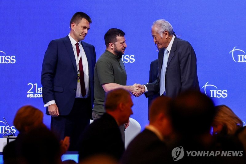 젤렌스키 우크라이나 대통령 참석한 2024년 샹그릴라 대화 (출처=연합뉴스)