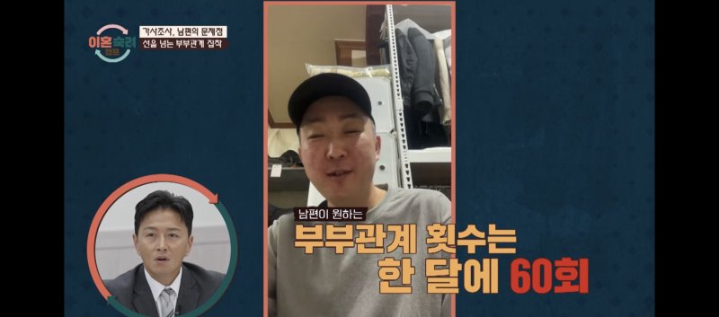 "부부관계 月 60회 원해"…아내 엉덩이 집착 男