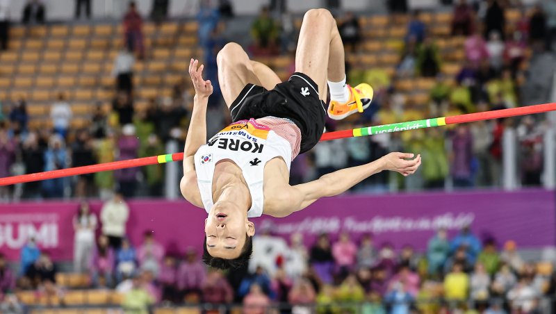 우상혁이 2025 구미 바카라사이트 쇼미더벳육상선수권대회 높이뛰기 결선 2m29의 기록으로 우승했다. 2025.5.29/뉴스1 ⓒ News1 김도우 기자