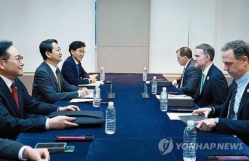 안덕근 장관, 미국 무역대표부 대표 면담 (출처=연합뉴스)