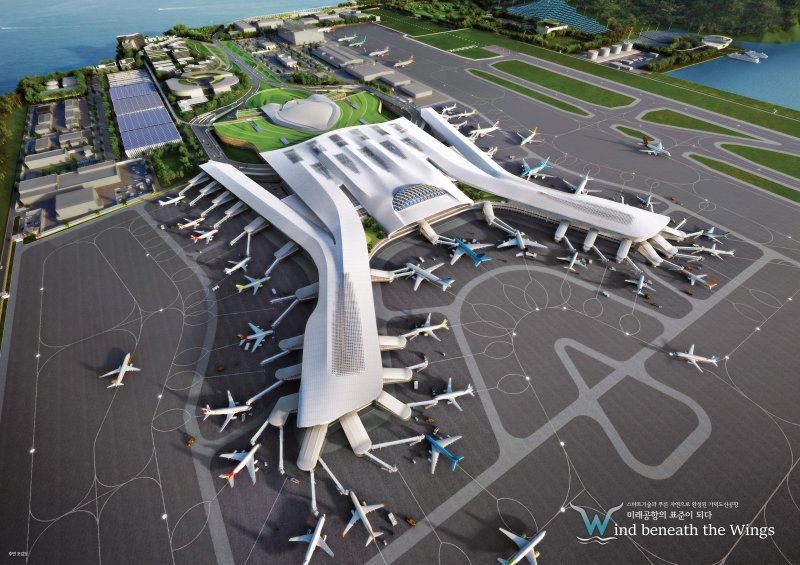 [부산=뉴시스] 가덕도 신공항 여객터미널 조감도. (사진=슬롯 사이트건설공단 제공) 2025.03.27. photo@newsis.com *재판매 및 DB 금지