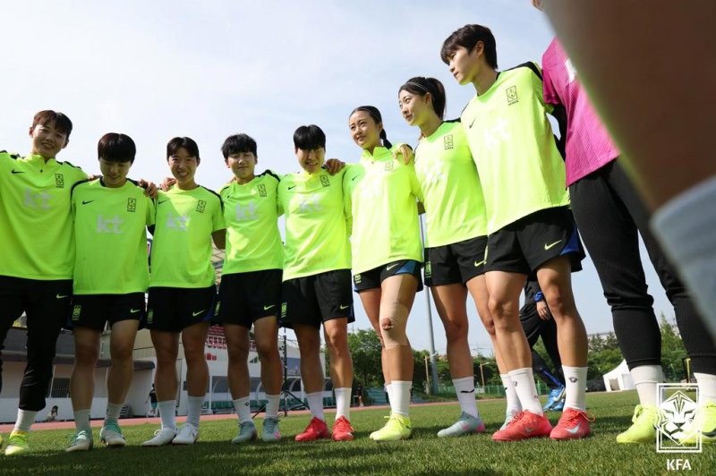 훈련 중인 여자온라인바카라대표팀(대한온라인바카라협회 제공)