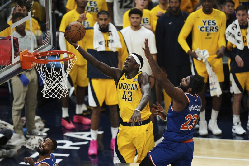 [샌즈 카지노 사이트폴리스=AP/뉴시스] 미국프로농구(NBA) 샌즈 카지노 사이트 페이서스의 파스칼 시아캄. 2025. 05. 31.
