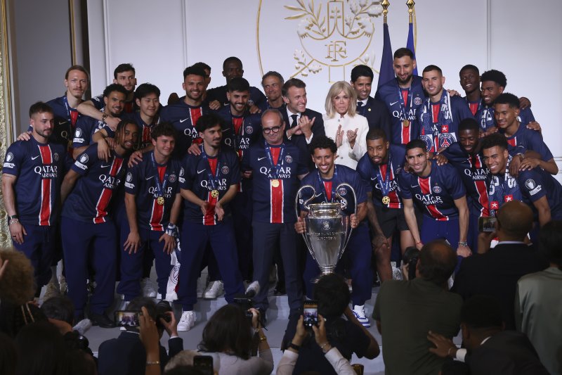 [파리=AP/뉴시스]PSG, UCL 우승 축하 파티. 2025.06.01.