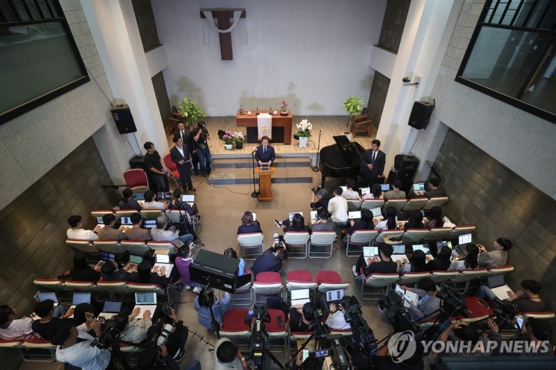 대선 D-1, 이재명 후보 기자회견 (출처=연합뉴스)