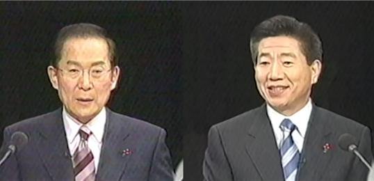 [서울=뉴시스] 23년 전 제16대 대선후보 TV토론이 재조명 받고 있다. 왼쪽부터 당시 대선후보였던 이회창, 노무현. (사진=유튜브 영상 갈무리) 2025.06.02. photo@newsis.com *재판매 및 DB 금지 /사진=뉴시스