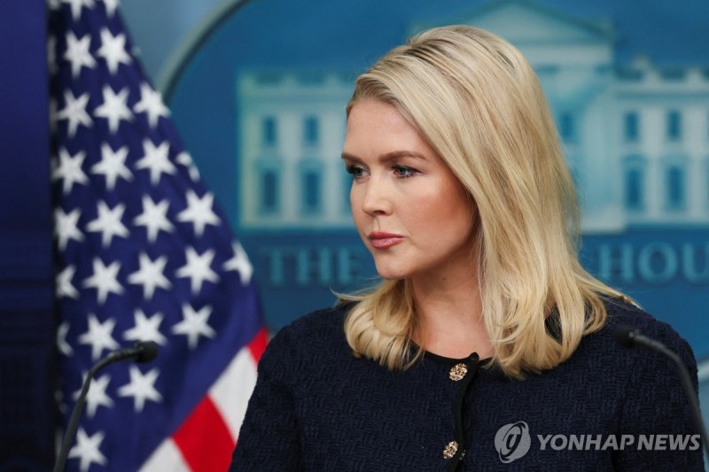 레빗 미국 백악관 대변인 (출처=연합뉴스)