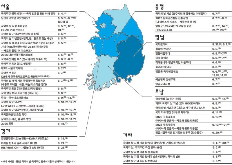'국악 주간' 행사일정