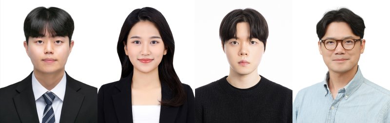 (왼쪽부터) 동국대 전자전기공학과 박용진(석사), 임은진(석사과정 수료), 이승준 석사과정생, 김성준 교수. (사진=인기있는바카라사이트 제공) *재판매 및 DB 금지