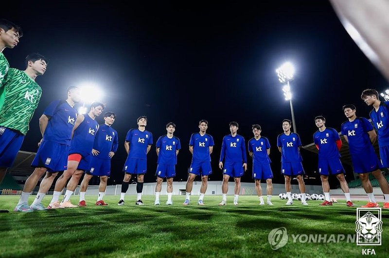 훈련하는 축구대표팀 (출처=연합뉴스)