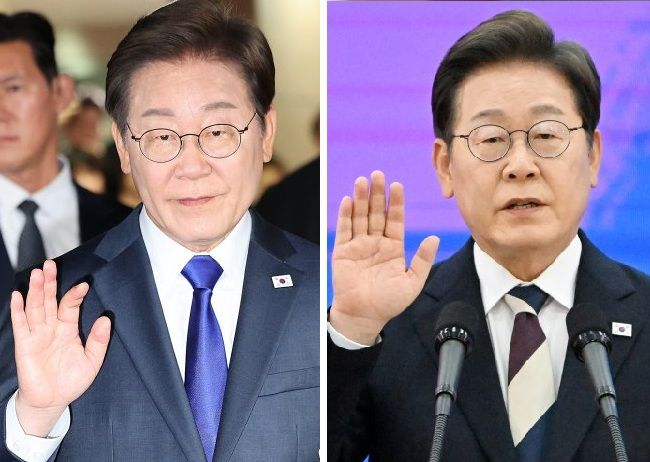 4일 새벽 여의도부터 국회까지…네번 바뀐 '이재명의 넥타이'