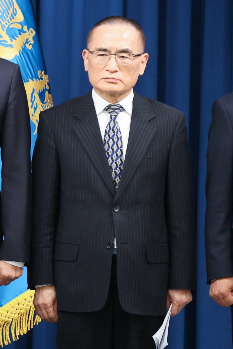 이재명 정부 첫 대통령실 안보실장으로 임명된 위성락 더불어민주당 의원이 4일 서울 용산구 대통령실 청사 브리핑룸에서 열린 인선 발표에 참석해 있다.2025.6.4/뉴스1 ⓒ News1 허경 기자