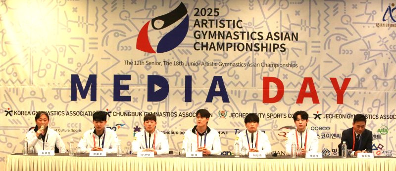 한국 체조의 간판 김재호, 문건영, 허웅 등 우리나라 체조 대표팀 미디어 데이 현장.2025.6.4./뉴스1 ⓒ News1 손도언 기자