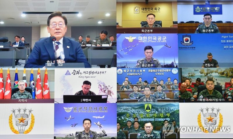 이재명 대통령, 합참 전투통제실 방문 (출처=연합뉴스)