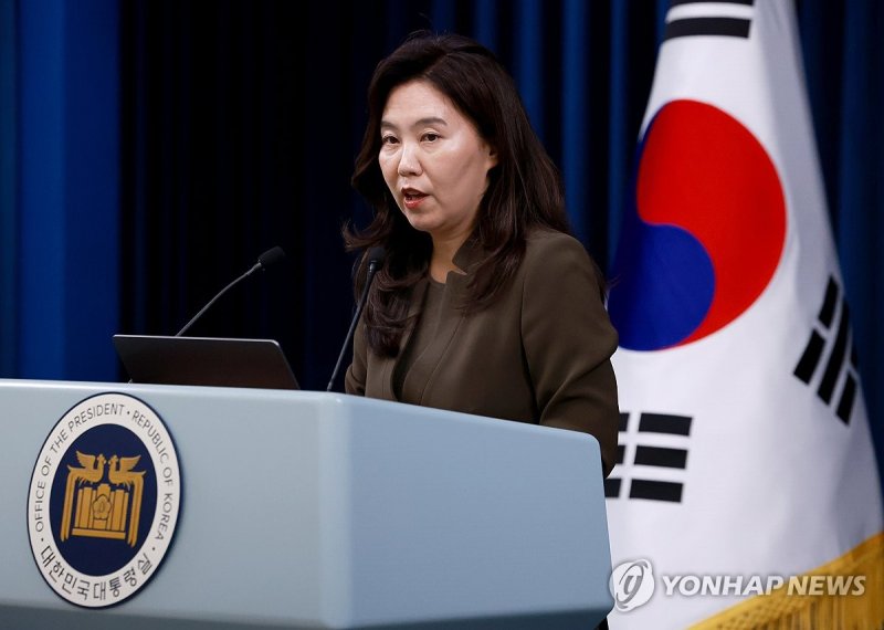 강유정 대통령실 대변인 일일 브리핑 (출처=연합뉴스)