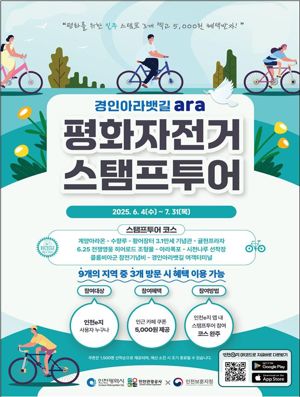 “자전거도 타고 평화관광도 하고” 인천시 모바일 스탬프투어 개최