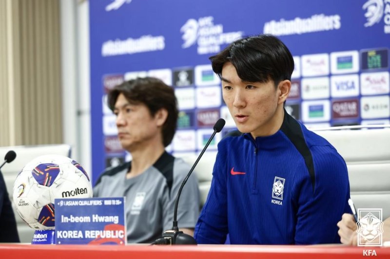 홍명보호 중원의 핵 황인범이 룰렛사이트에서 좋은 경기와 좋은 결과를 자신했다. (대한축구협회 제공)