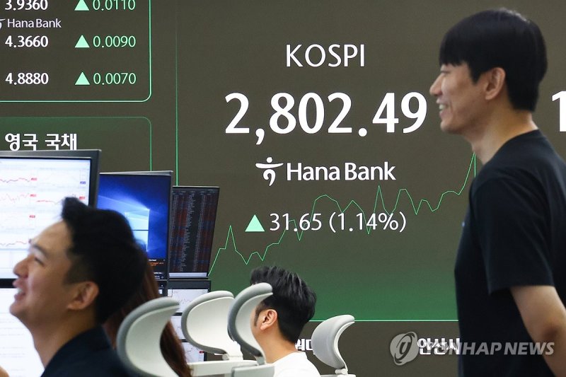 코스피 장중 2,800 돌파 (출처=연합뉴스)