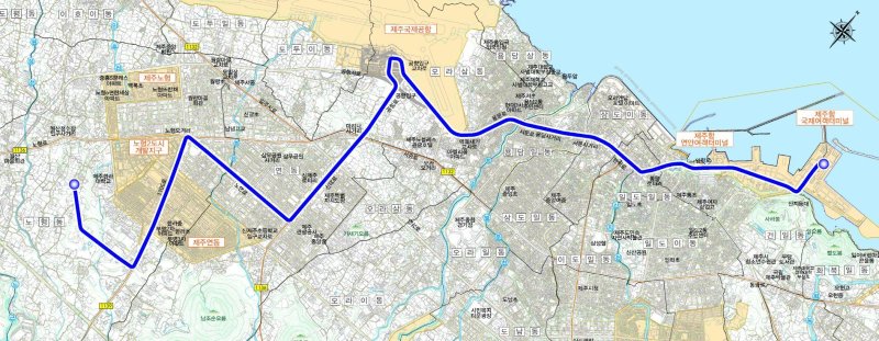 제주형 수소트램 노선도.(제주도 제공. 재판매 및 DB 금지)