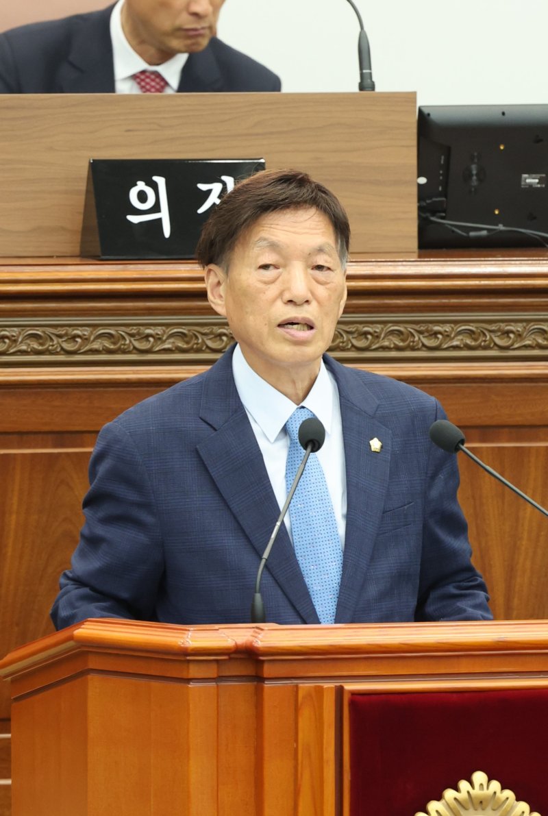 [창원=뉴시스] 강경국 기자 = 김경희 경남 창원시슈퍼슬롯이 5일 제144회 정례회 제1차 본회의에서 5분 발언을 하고 있다. (사진=창원시의회 제공). 2025.06.05. photo@newsis.com *재판매 및 DB 금지