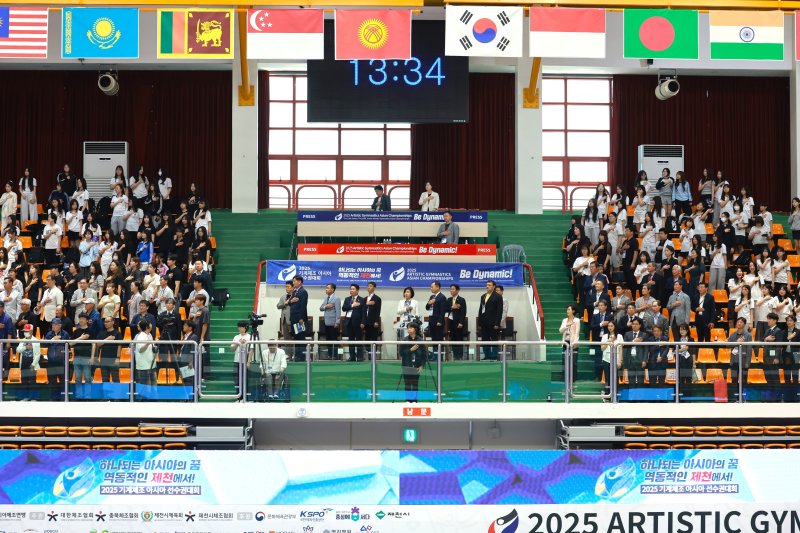 2025 기계체조 아시아선수권대회 개막식.(제천시의회 제공, 재판매 및 DB금지)/뉴스1